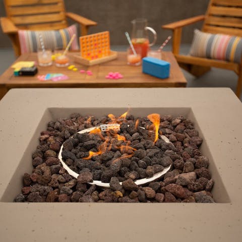 Chill out by the fire pit with some board games