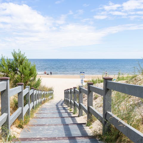 Explore the beautiful Baltic coast, with its sandy beaches and wild dunes