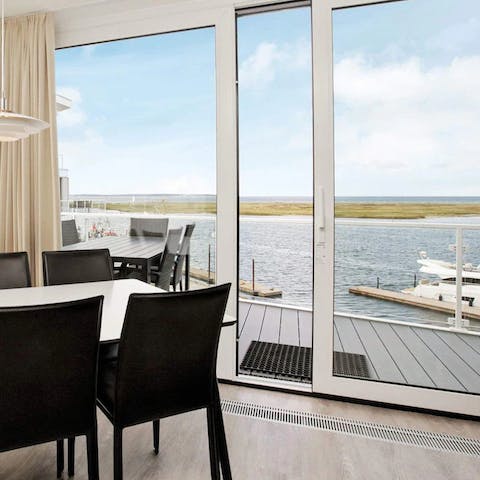Enjoy the gorgeous views of the Bay of Kiel from your apartment