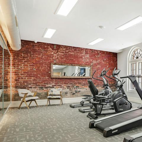 Work out in the stylish gym
