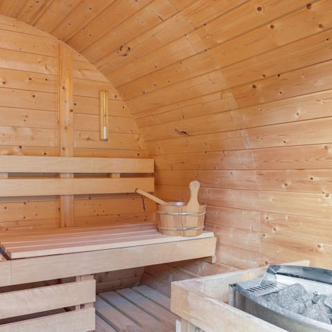 Experience the rejuvenating benefits of the sauna