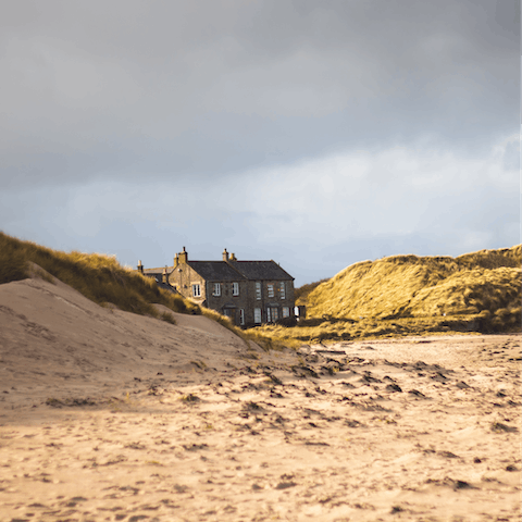 Cross the road and explore Seahouses' two miles of coastline