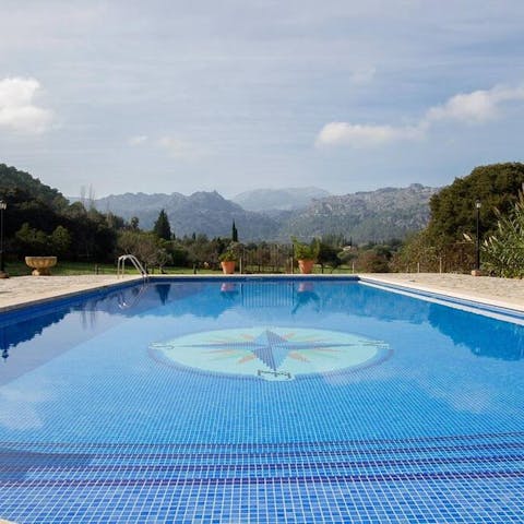 Swim lengths of the private, outdoor pool and admire mesmerising mountain views