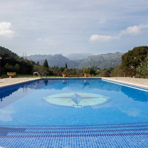 Swim lengths of the private, outdoor pool and admire mesmerising mountain views