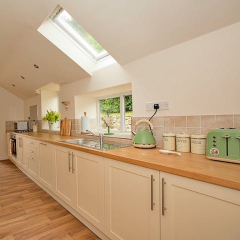 Cook up a delicious dinner in your farmhouse kitchen