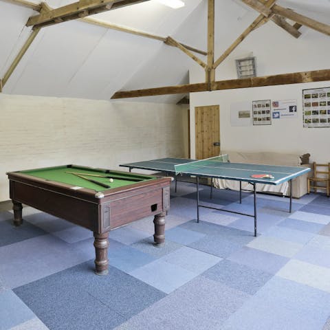 Get competitive with your friends in the games room