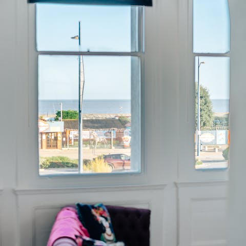 Fall in love with the ocean view from the living room windows