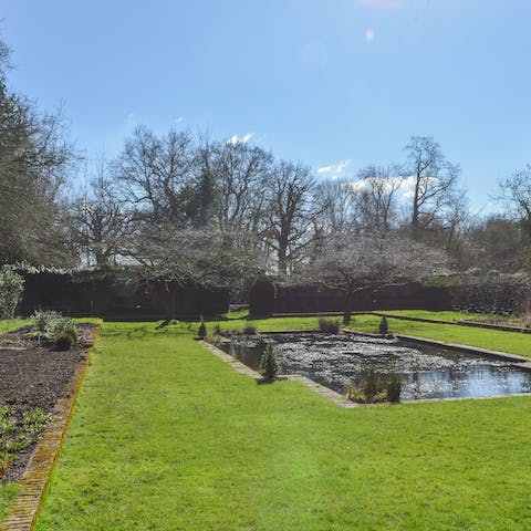 Stroll through the gorgeous gardens around the estate