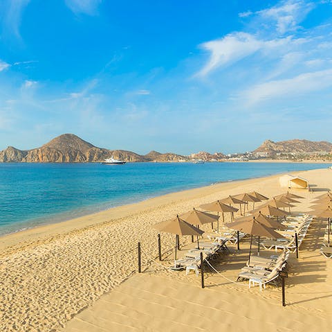 Stay just metres away from the sandy shores of El Medano Beach