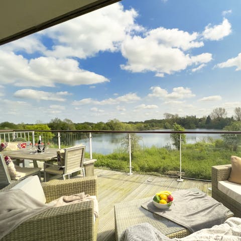 Sip a sherry on the sunny terrace with some gorgeous lake views