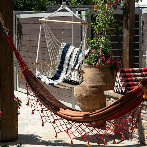Treat yourself to a post-lunch snooze in the hammock