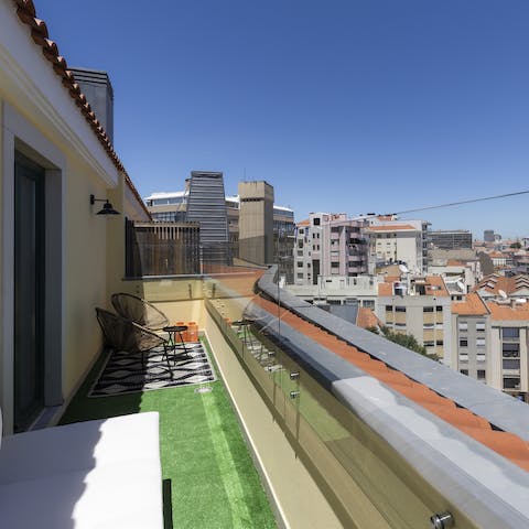 Serve your favourite drinks on the private terrace