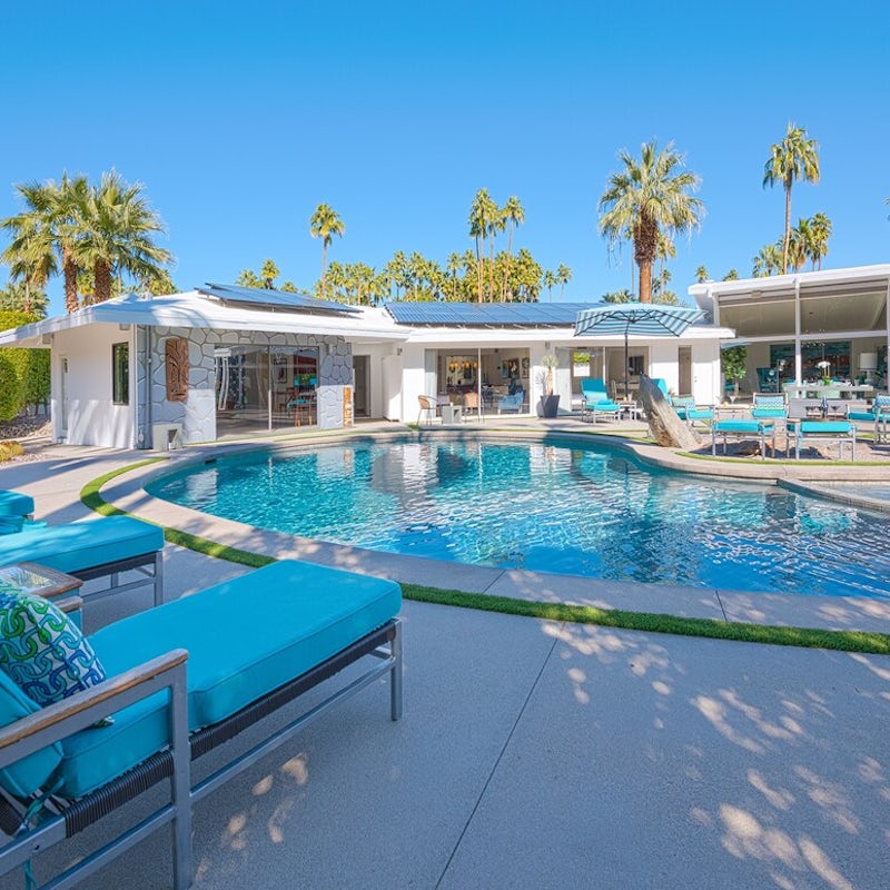Take a dip in the private pool or spend a lazy afternoon in the loungers
