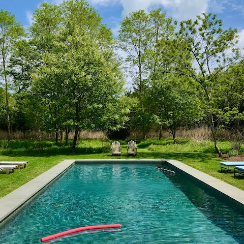 Go for a dip in the private pool