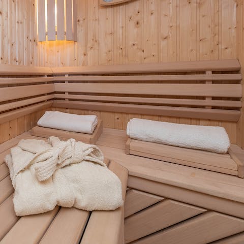 Melt away your woes in the Finnish-style sauna