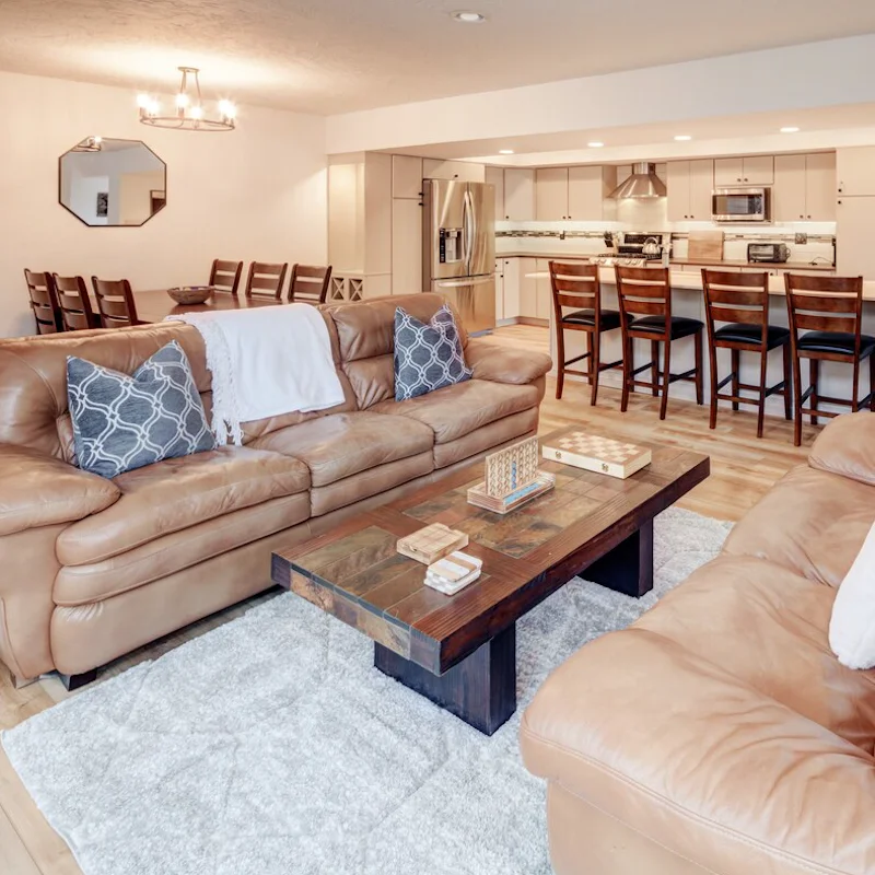 A massive open-plan living area to spread out in