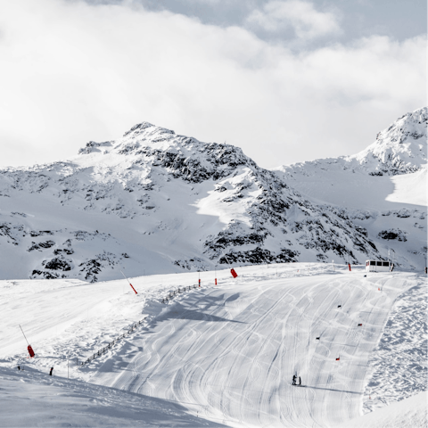 Drive to La Daille, the nearest piste, in just under a mile