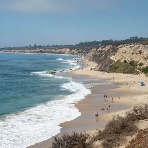 Explore the Balboa Peninsula – this home is steps from the beach