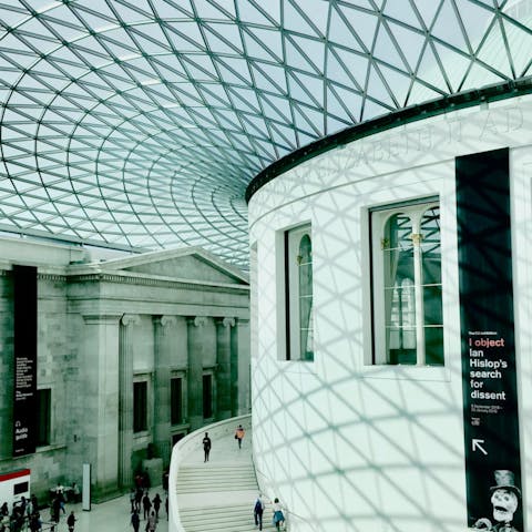 Explore the infamous British Museum, just a ten minute walk away
