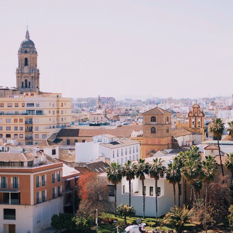 Stay mere footsteps from the charming old centre of Malaga