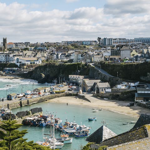 Explore the Cornish town of Newquay's collection of twelve beaches, the nearest being two minutes' walk away