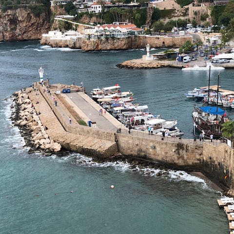 Pay a visit to Antalya's Old Town and Harbour, a quarter of an hour away by car