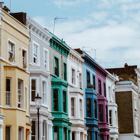 Take a stroll through Notting Hill, which is only twenty-four minutes away