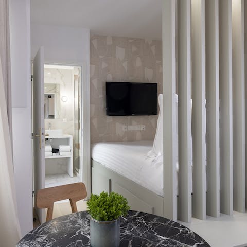 Wake up in the cocoon-style bed feeling ready and rested for another day of Paris sightseeing