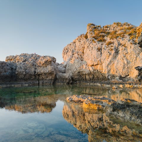Take a dip in the Pool of Venus right on Sicily's northern peninsula – it's a thirty-three-minute drive away