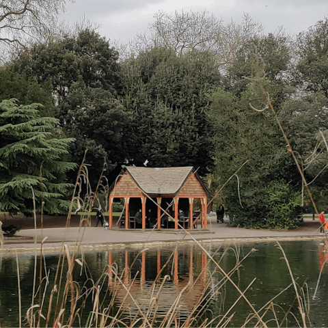 Begin your day with a refreshing stroll through Battersea Park