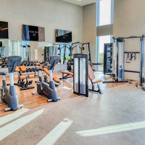 Work up a sweat in the professional fitness centre