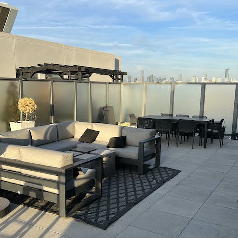 Take in the city skyline from the private rooftop terrace