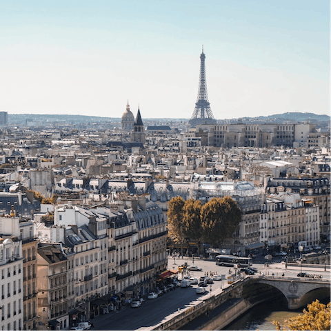 Visit some of Paris' most popular attractions including Eiffel Tower, a five-minute drive or thirty-minute walk away