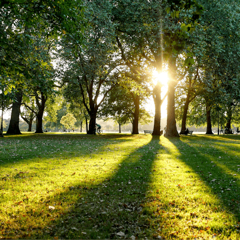 Take your morning strolls through Hyde Park, just a ten-minute walk away