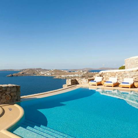 Bask in the endless views while swimming in the infinity pool