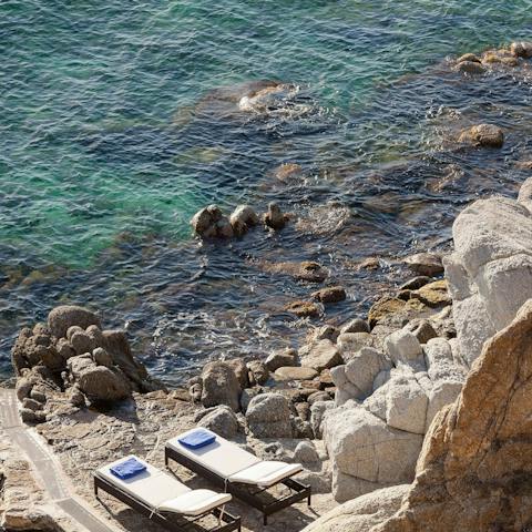 Wander down to the sea and dip your toes in the Aegean