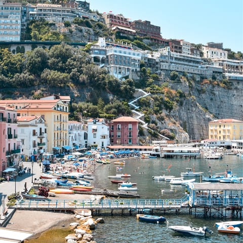 Take a sunset passeggiata along the waterfront, just a short stroll away