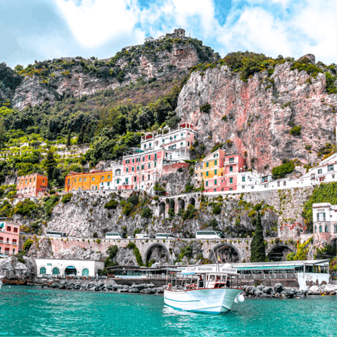 Rent a boat or take a tour along the beautiful Amalfi Coast
