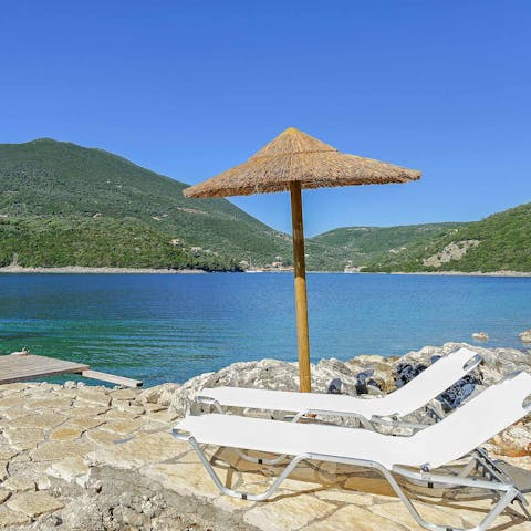 Bathe in the sun on the private jetty 