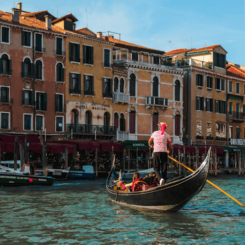 Tour the city on a gondola ride, which your host can organise