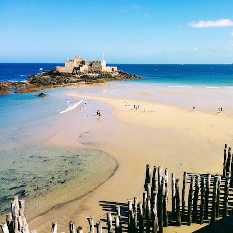 Visit the striking seaside town of Saint Malo, just a short drive from your holiday home