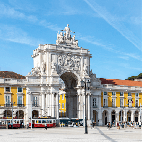 Take the short stroll to admire Praça do Comércio