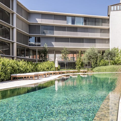 Cool off with a dip in the communal pool