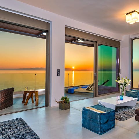 Admire breathtaking sunsets from the comfort of your open living space and terrace