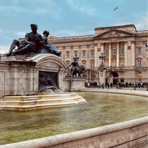 Visit Buckingham Palace, less than twenty minutes away on foot