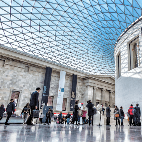 Spend a quiet morning at the British Museum, a short walk away