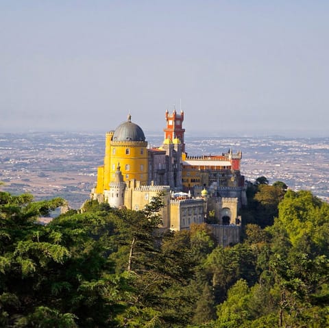Visit Sintra's fairytale palaces, less than an hour's drive away
