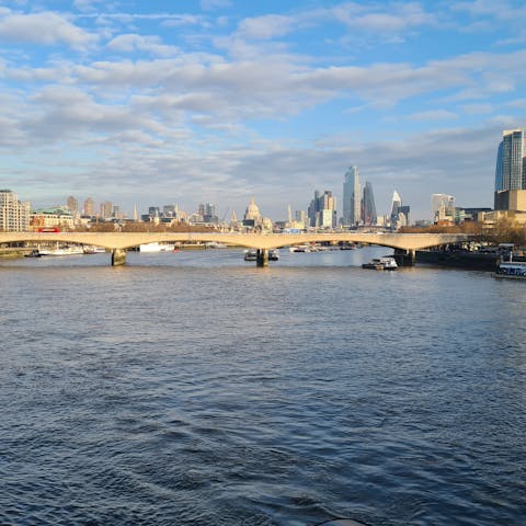 Have a stroll along the Thames, just moments away