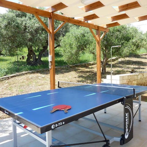 Let your competitive side out with a friendly game of ping pong