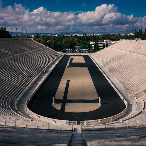 Visit the Panathenaic Stadium - the only stadium in the world built entirely from marble